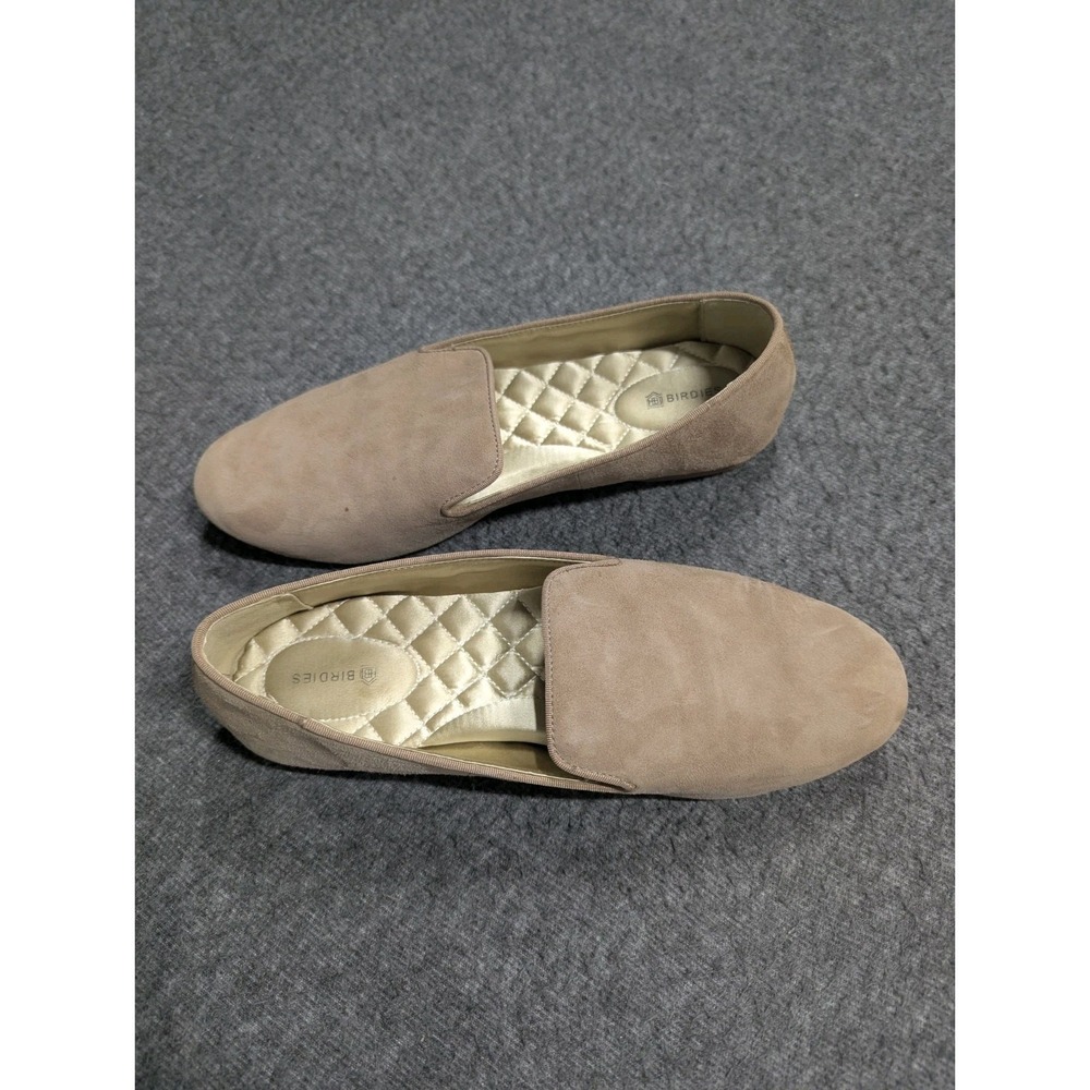 Birdies Shoes Womens‎ 9.5 Tan Leather Suede Loafers Twee Preppy Minimalist